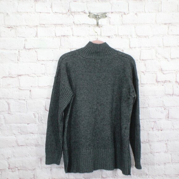 LL Bean The Essential Sweater Turtleneck Charcoal Heather Size L - Picture 6 of 11
